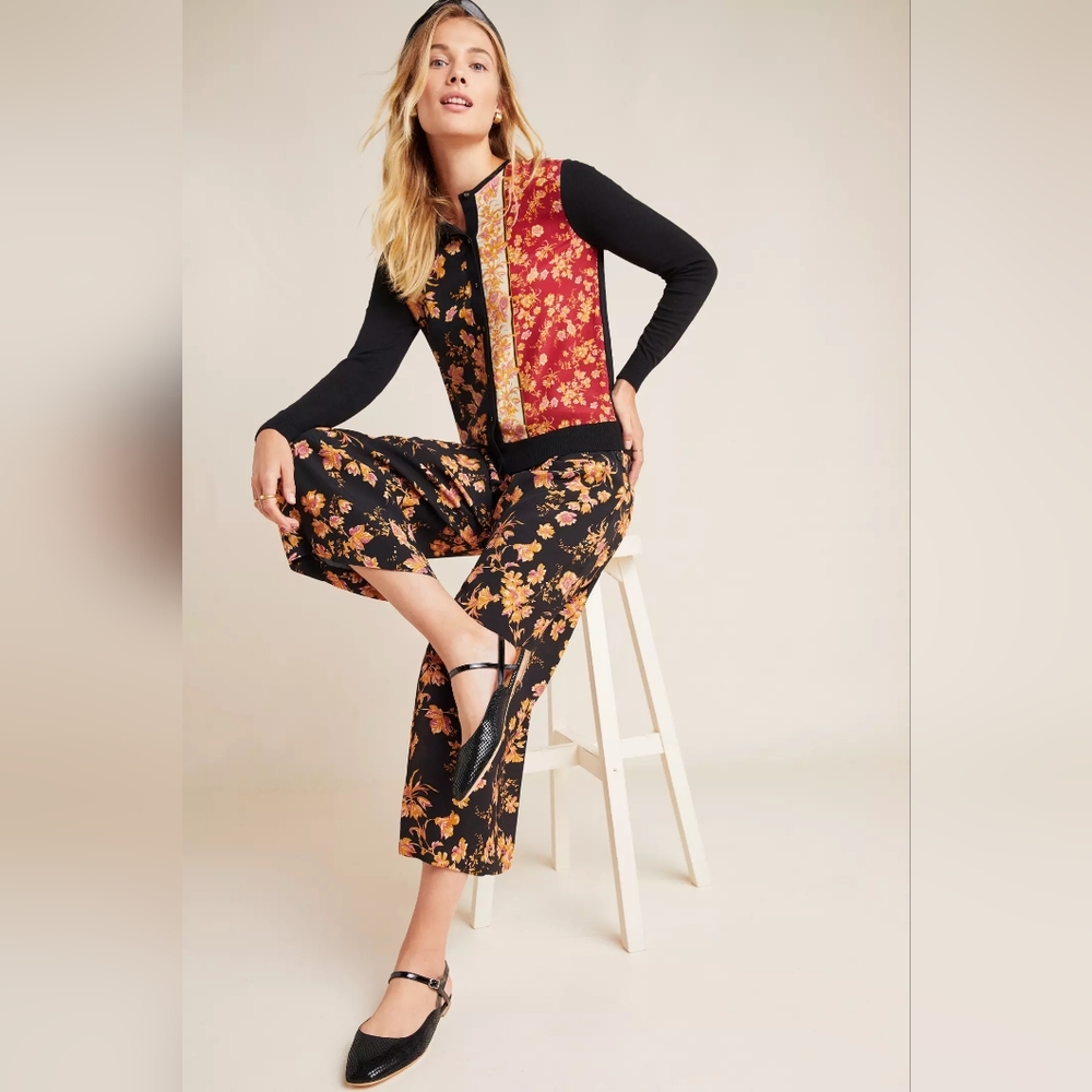 Rare! Kachel x Anthropologie Faye Floral Cardigan Sweater 2 XS